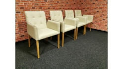 Nová 4x kožená židle-křesílko ANTONIA