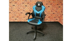 Nová kancelářská židle JUNIOR černotyrkysová