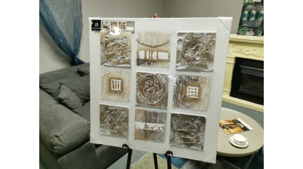 Nový 3D obraz DEVĚT 80x80cm