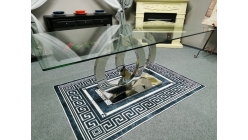 Luxusní jídelní stůl OLIVIA chrom sklo