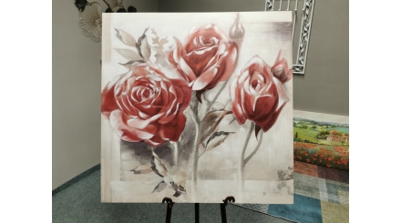 Nový velký obraz RŮŽE 90x90cm