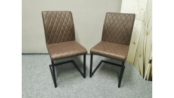 Nová 2x hnědočerná židle koženka