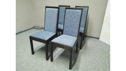 Nová 4x masiv židle OSLO hnědá modrá
