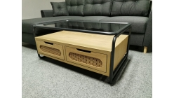 Nový retro konferenční stůl FAVIG hnědočerný
