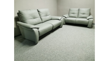 Nová kožená relax sedačka WOHNWERT šedá