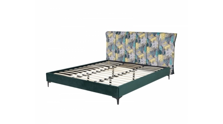 Nová postel s roštem 180x200 čalouněná zelený les
