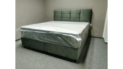 Nová boxspring postel NAOMI šedá 180
