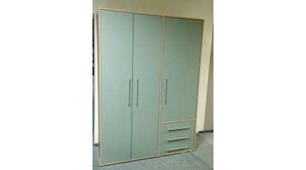Nová hnědozelená skříň MORLEY 3 + 3