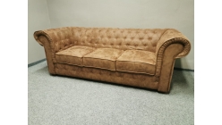 Hnědý gauč CHESTERFIELD silná látka
