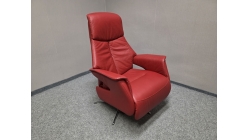 Nové červené relax křeslo NILSON kůže