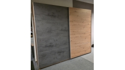 Nová hnědošedá šatní skříň zašupovací