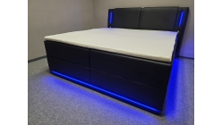 Nová černá boxspring postel LAS VEGAS 180