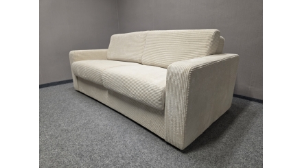 Nový rozkládací gauč s postelí krémový manšestr