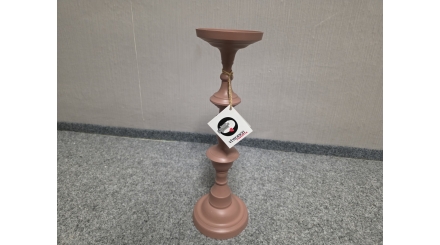 Nový kovový svícen VTWONEM starorůžový