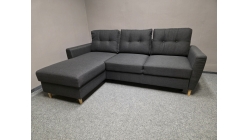 Nová oboustranná rozkládací rohová sedačka tmavě šedá