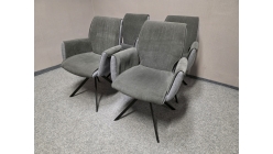 Nová 4x šedočerná otočná židle DIANA UNO