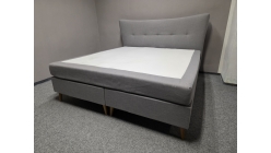 Nová šedá boxspring postel 180x200
