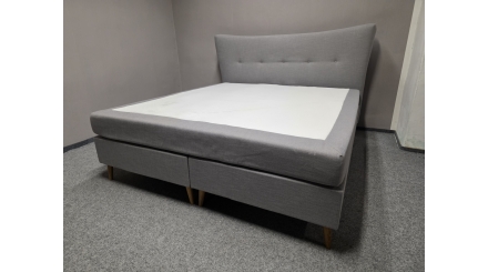 Nová šedá boxspring postel 180x200
