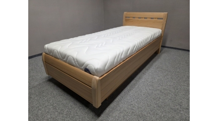 Nová světle hnědá postel jednolůžko komplet