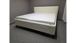 Nová luxusní manželská postel krémový manžestr (TEDDY CORD)