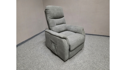 Nové elektricky polohovací křeslo světle šedé