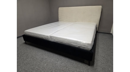 Nová postel manšestr TEDDY černokrémová komplet
