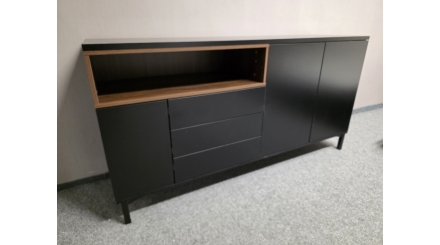 Nová černohnědá dlouhá skříňka