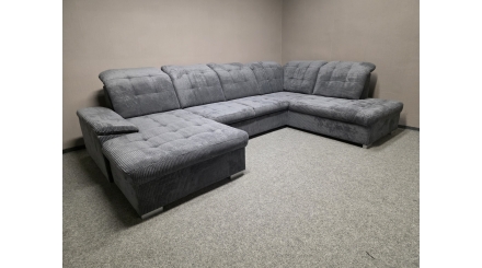 Nová rozkládací sedačka NIXON U šedý manšestr