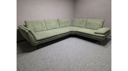 Velká rohová sedačka zelená PULL