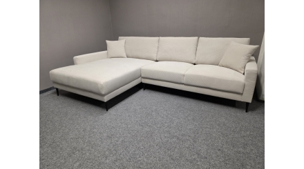 Nová krémová rohová sedačka WALISSAN manšestr