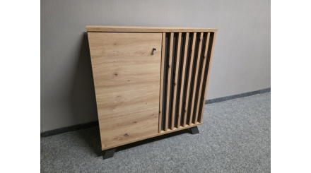 Nová hnědošedá skříňka HARMONY 2 dvířka