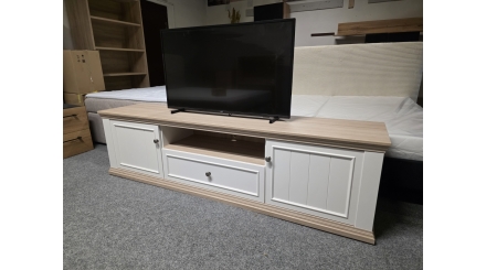 Nový stylový TV stolek PROVANCE hnědobílý