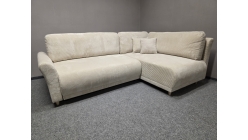 Nová rozkládací rohová sedačka krémový manšestr