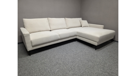 Nová krémová rohová sedačka WALISSAN manšestr