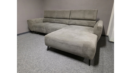 Elektricky rozkládací rohová sedačka ALLISSON manšestr