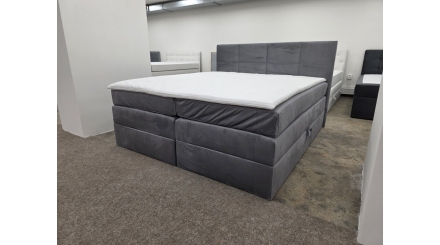 Nová boxspring postel ARDENI KING 180x200 šedá