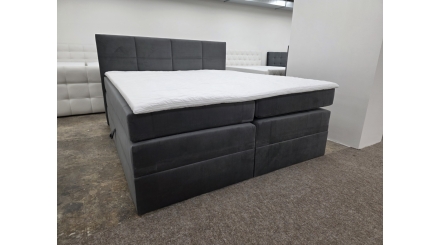 Nová boxspring postel ARDENI KING tmavě šedá 180x200