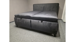 Nová tmavě šedá manželská postel DOREEN