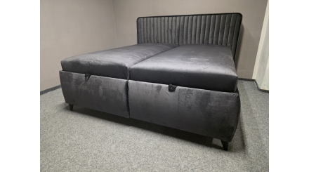 Nová tmavě šedá manželská postel DOREEN